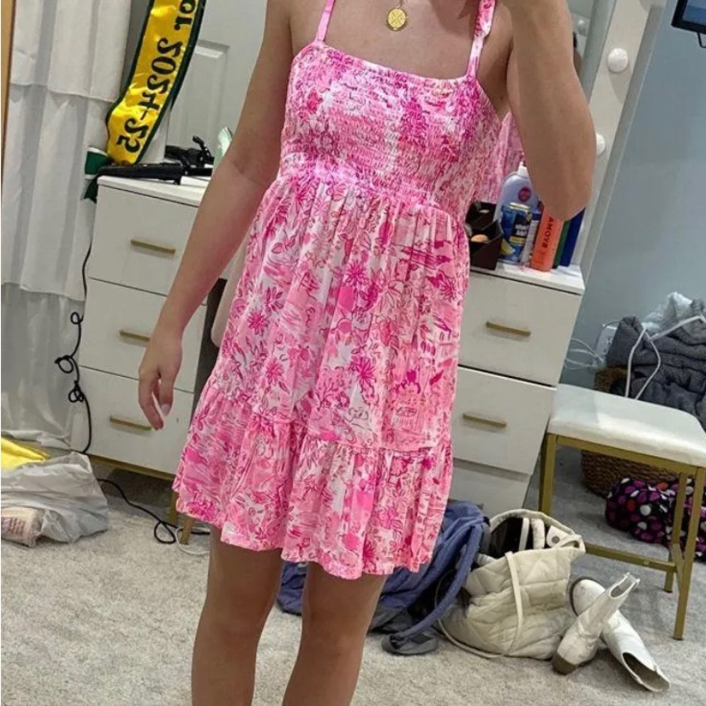 Lilly Pulitzer Pink Floral Kids Dress